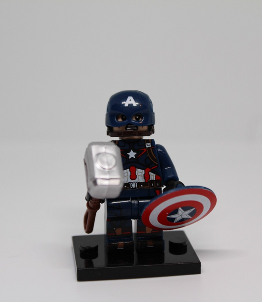 Captain America CUSTOM Minifigure- 6866- 76178- New Polybag