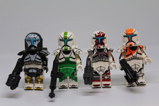 Delta Squad Clone Commando Battle Pack- Custom Clone Wars- Sev Scorch Boss Fixer